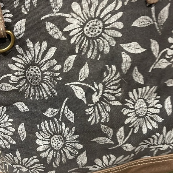 Floral Patterned Black and Brown Myra  Bag - Picture 6 of 10